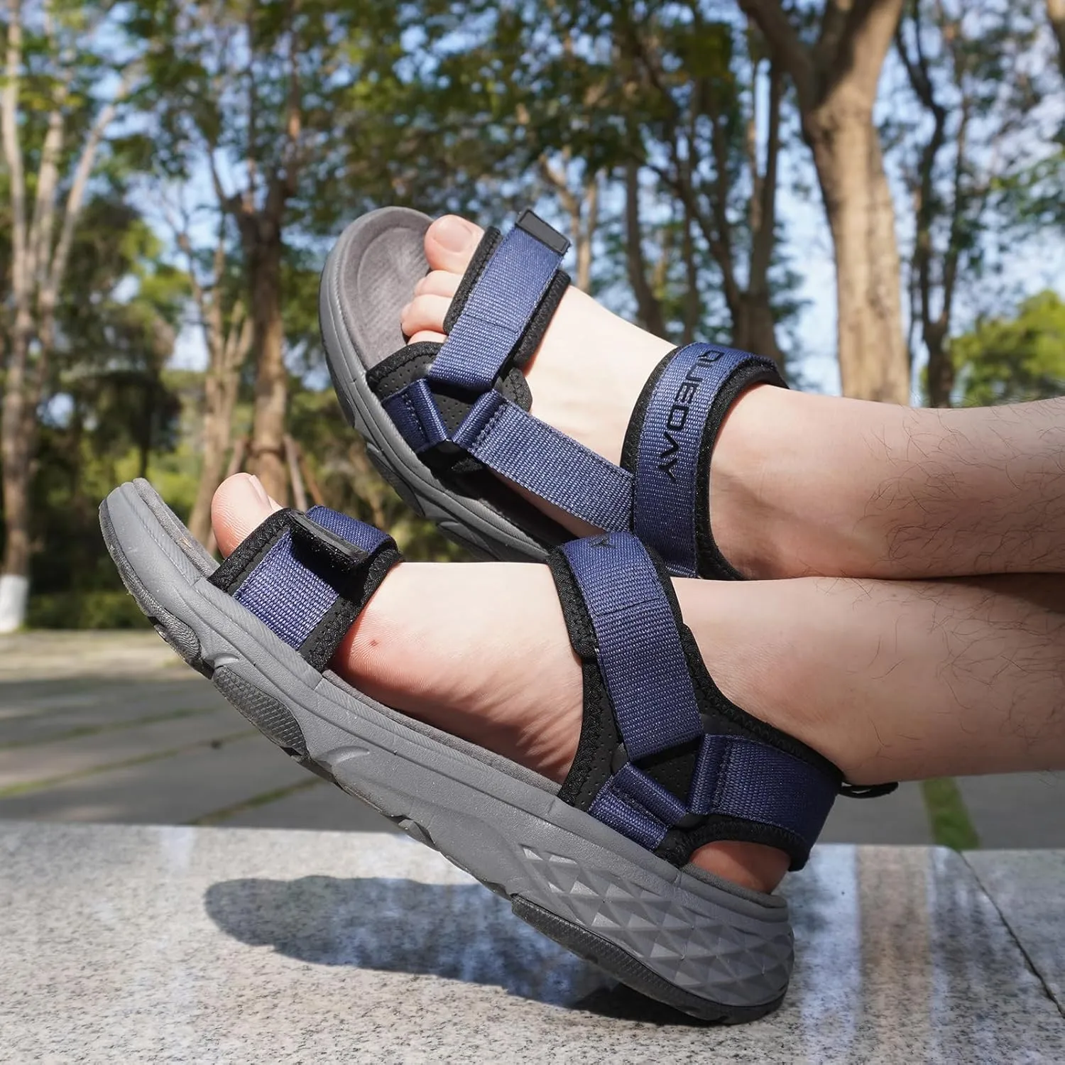 Queday Womens Mens Sport Sandals Outdoor Hiking Sandals with Arch Support Comfortable Athletic Beach Sandals for Travel Walking Trekking Camping