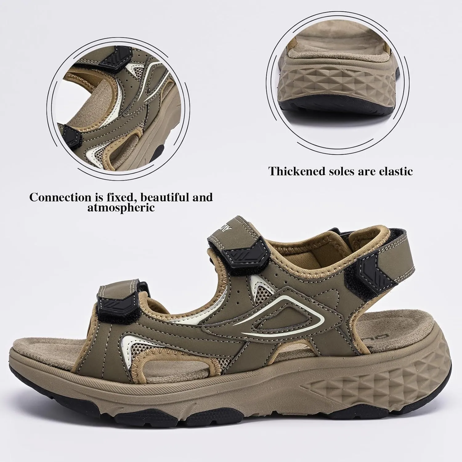 Queday Womens Mens Sport Sandals Outdoor Hiking Sandals with Arch Support Comfortable Athletic Beach Sandals for Travel Walking Trekking Camping