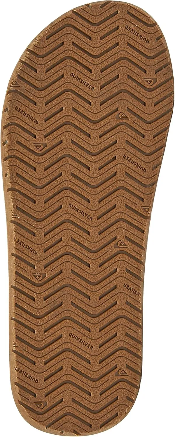 Quiksilver Monkey Wrench Flip Flops for Men, Arch Support Athletic Mens Sandals, Size 6 to 15 Thong Mens Slides
