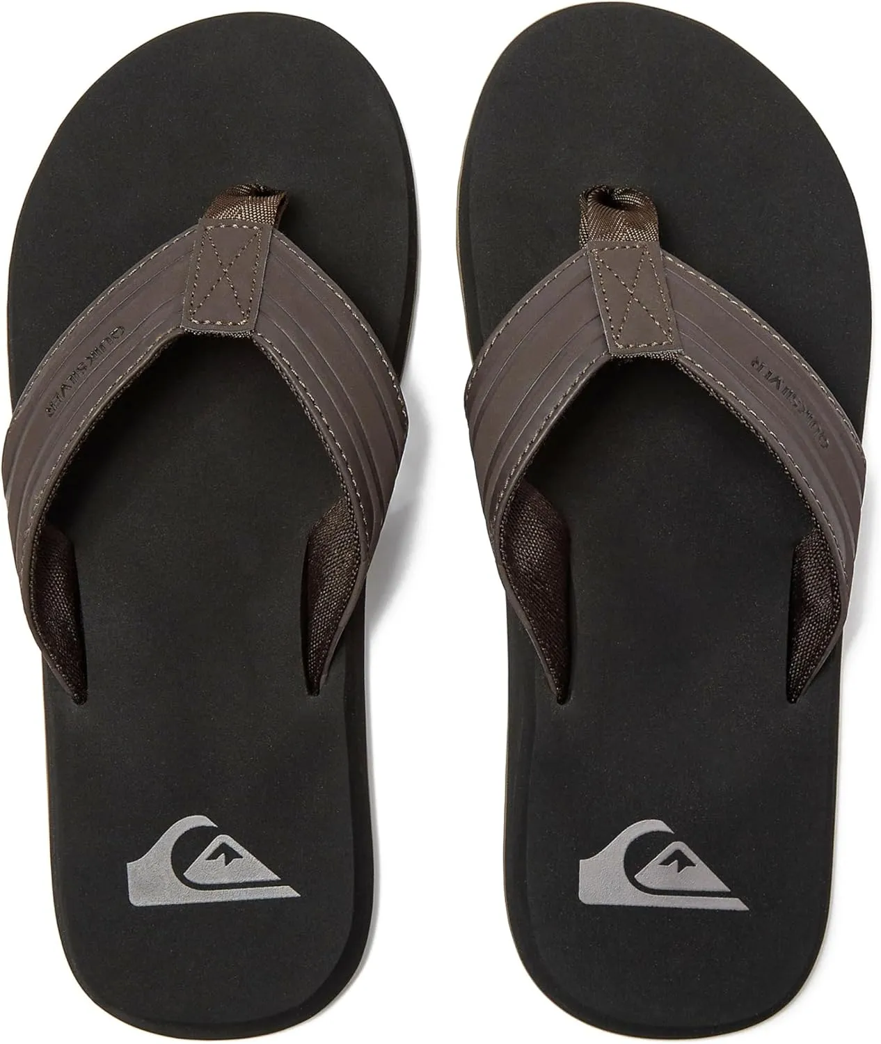 Quiksilver Monkey Wrench Flip Flops for Men, Arch Support Athletic Mens Sandals, Size 6 to 15 Thong Mens Slides