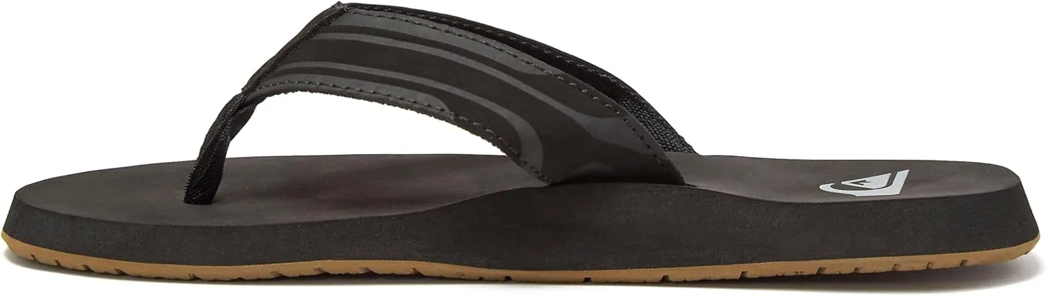 Quiksilver Monkey Wrench Flip Flops for Men, Arch Support Athletic Mens Sandals, Size 6 to 15 Thong Mens Slides