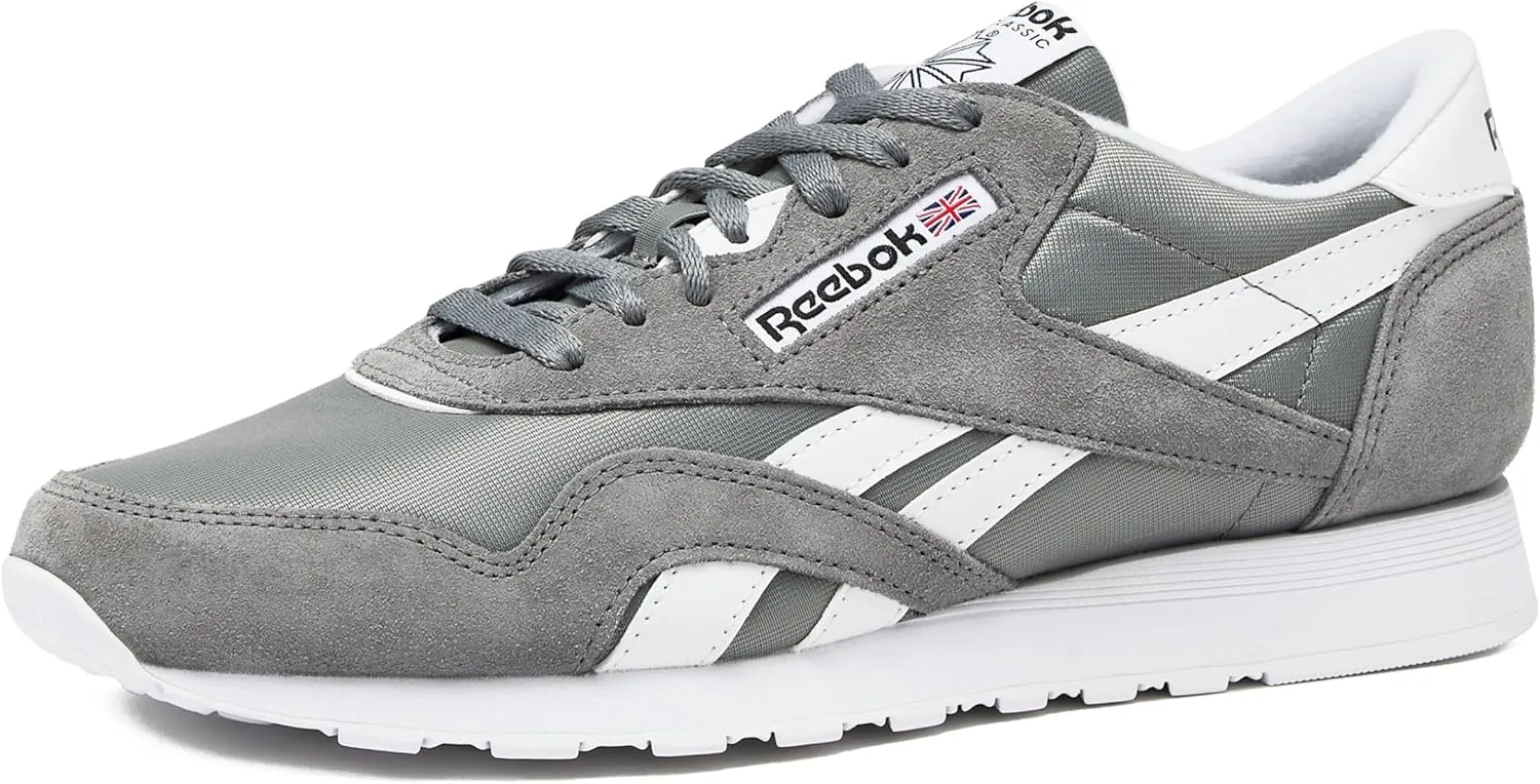 Reebok Mens Classic Cushioned Footbed Faux Leather Running & Training Shoes