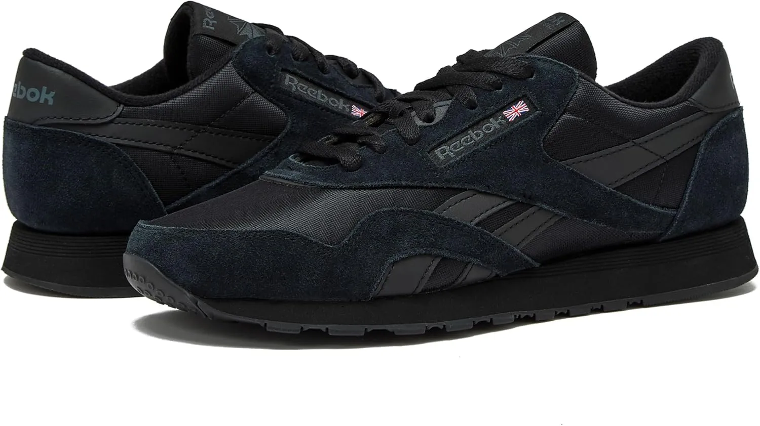Reebok Mens Classic Cushioned Footbed Faux Leather Running & Training Shoes