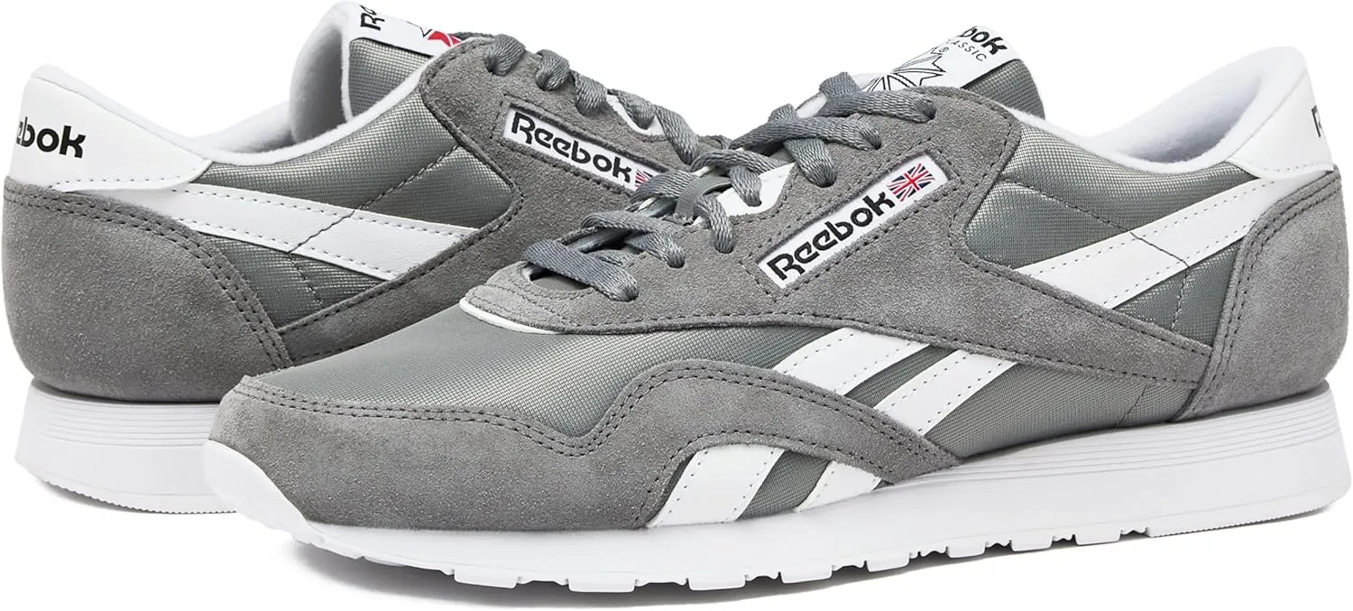 Reebok Mens Classic Cushioned Footbed Faux Leather Running & Training Shoes
