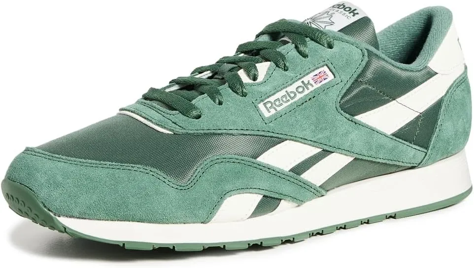 Reebok Mens Classic Cushioned Footbed Faux Leather Running & Training Shoes