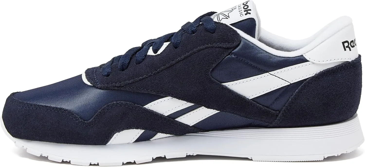Reebok Mens Classic Cushioned Footbed Faux Leather Running & Training Shoes
