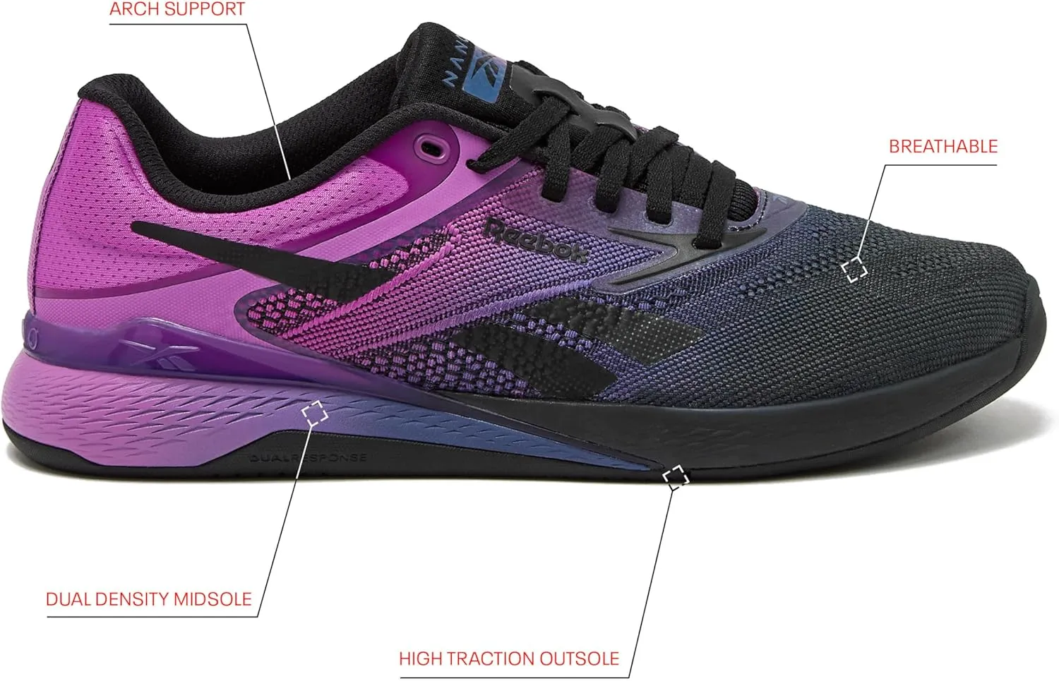 Reebok Women's Nano X5 Sneakers, Cross Training Gym Walking Shoes