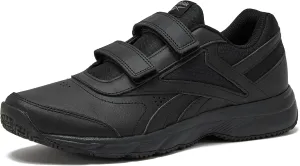 Reebok Work N Cushion Black Non Slip Work Men Shoes, Hook and Loop Mens Walking Shoes
