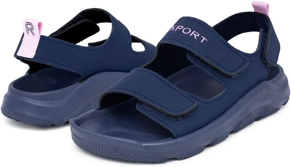 Rockport Kids Sport Sandals with Double Adjustable Straps - Athletic Open-Toe Water Shoes for Boys & Girls (Toddler/Little Kid/Big Kid)