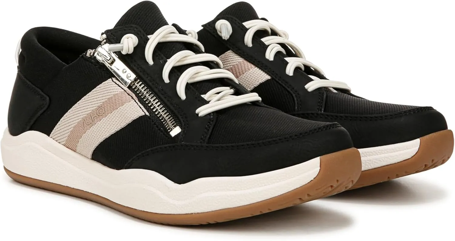 Ryka Womens Carefree Zip Slip On Sneaker