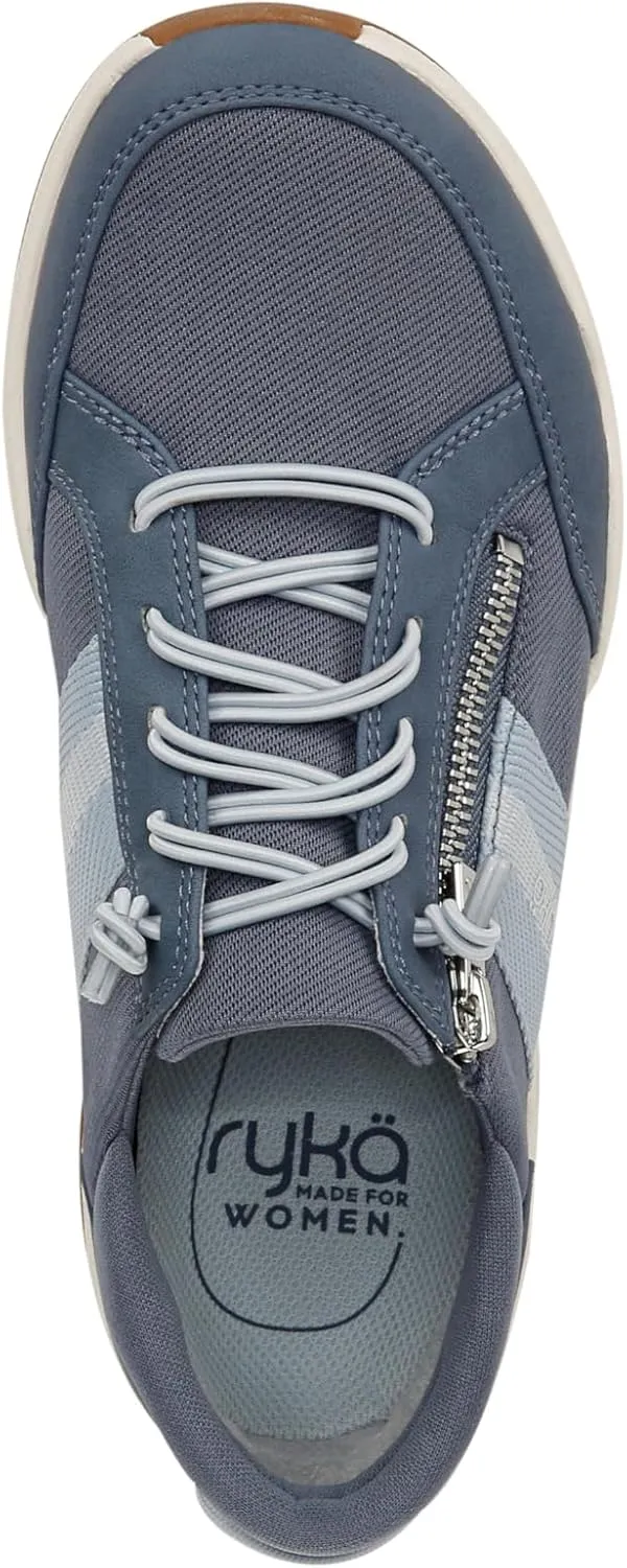 Ryka Womens Carefree Zip Slip On Sneaker