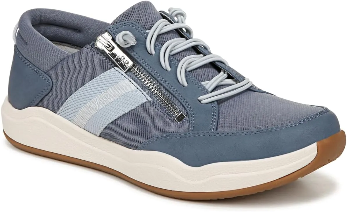 Ryka Womens Carefree Zip Slip On Sneaker