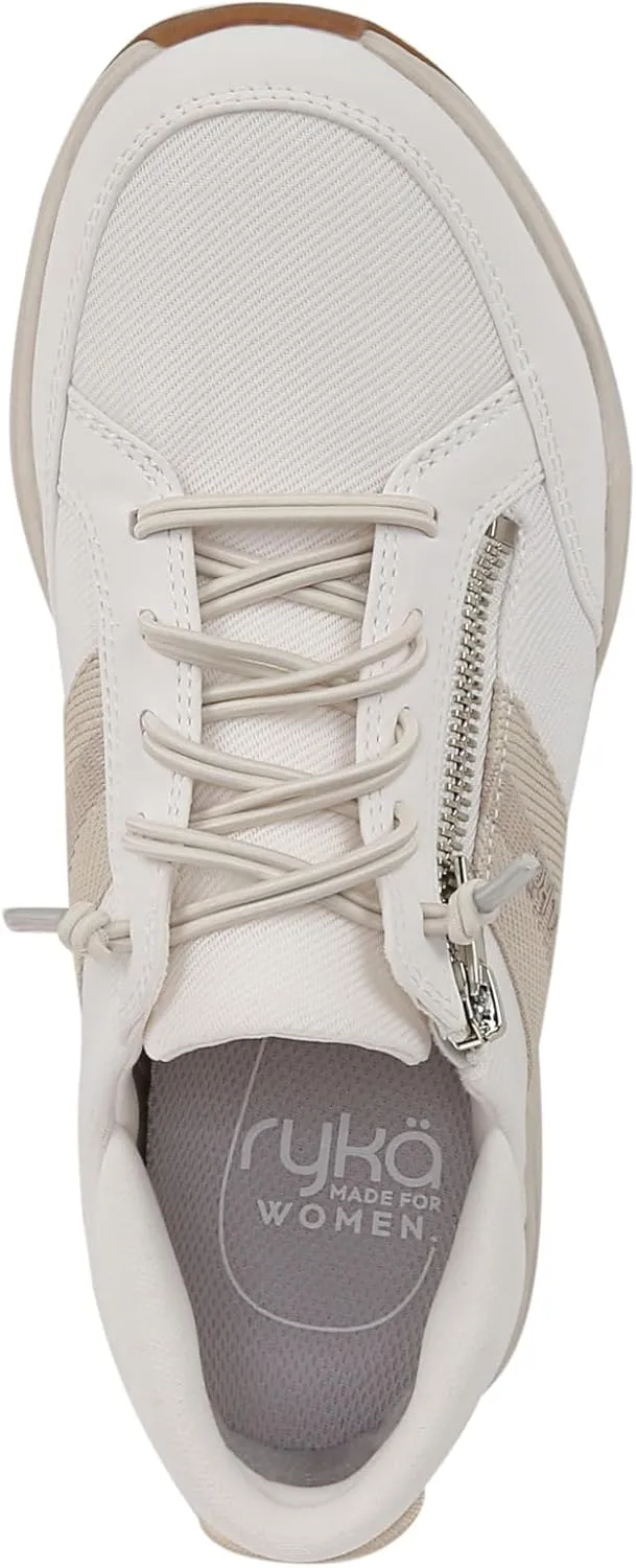Ryka Womens Carefree Zip Slip On Sneaker