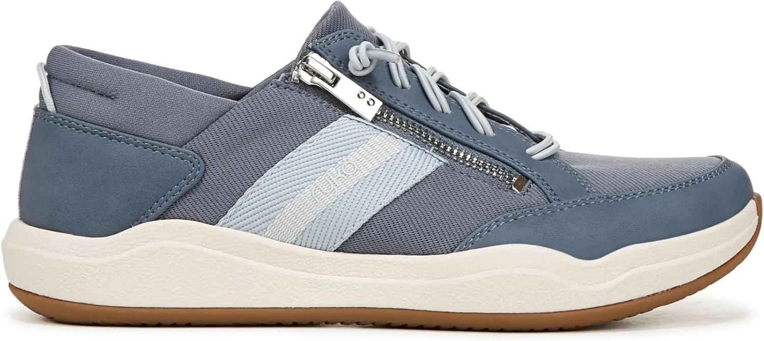 Ryka Womens Carefree Zip Slip On Sneaker