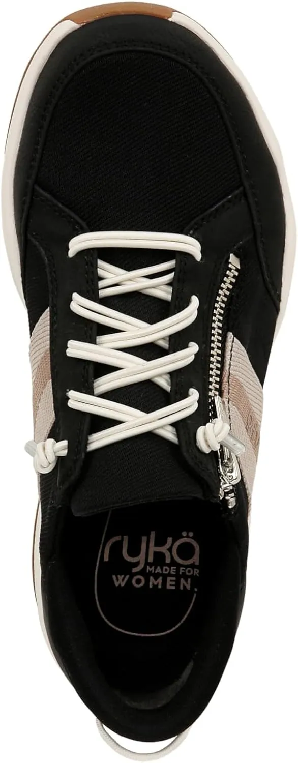 Ryka Womens Carefree Zip Slip On Sneaker