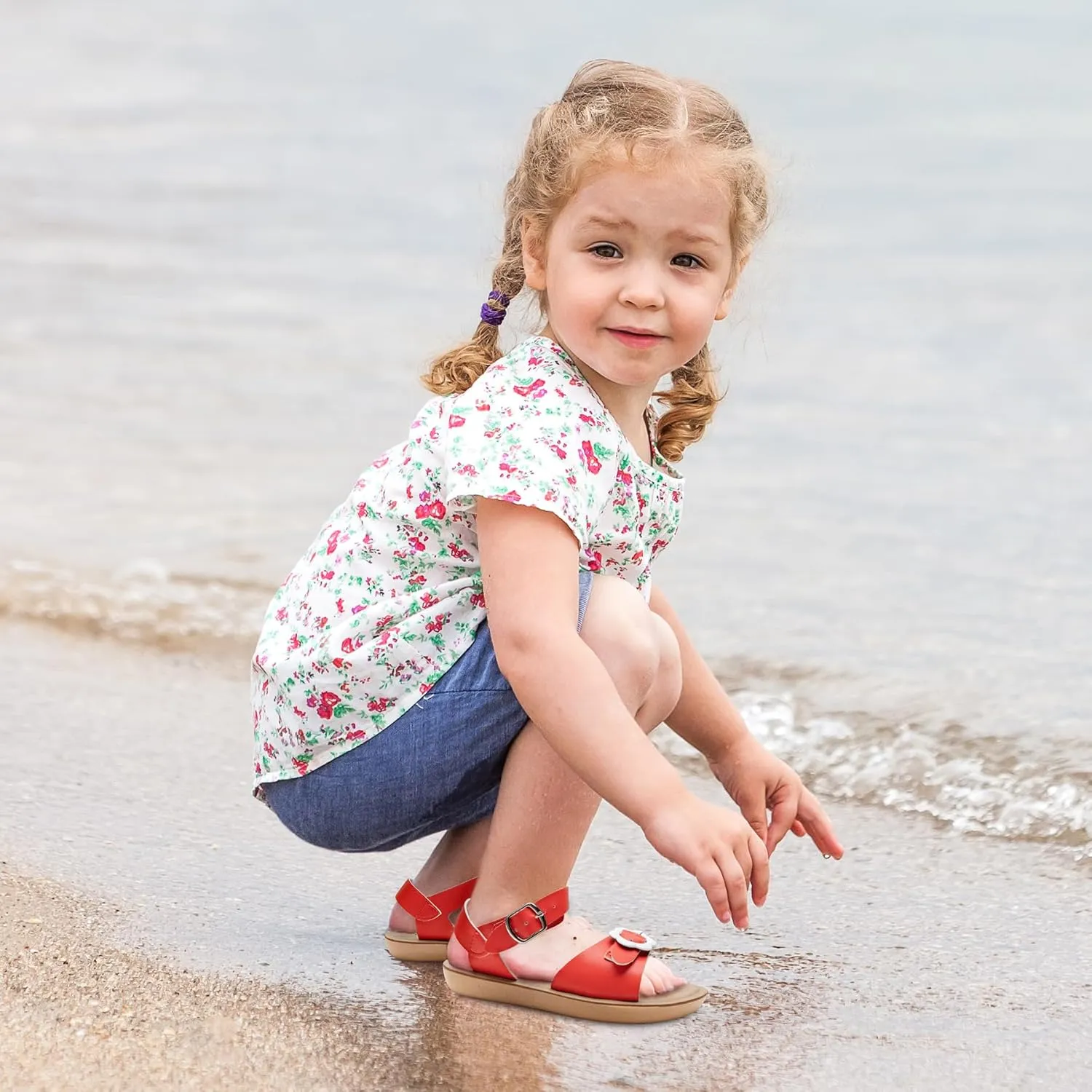SANDALUP Summer Sandals w Double Buckle for Toddler Girls/Boys