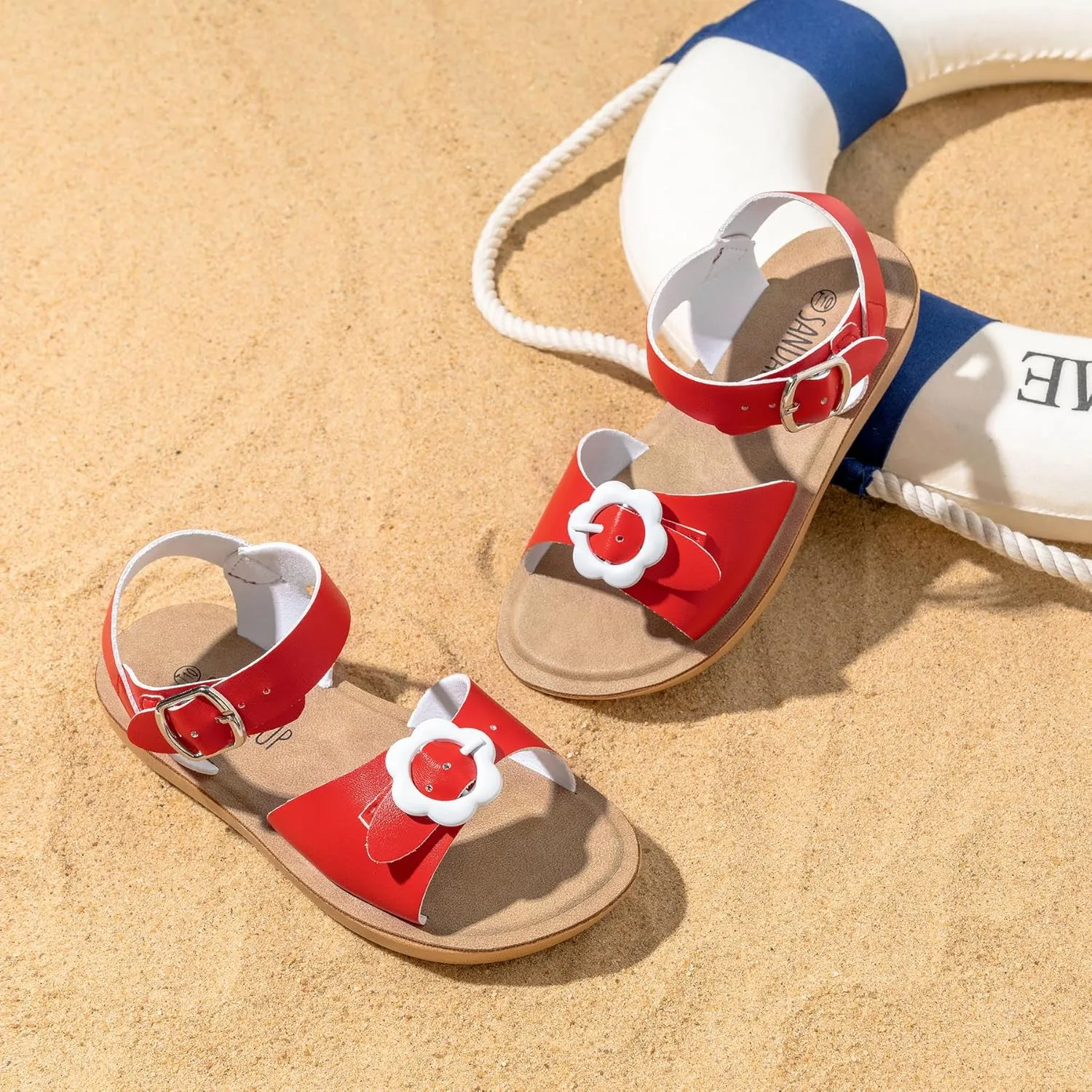 SANDALUP Summer Sandals w Double Buckle for Toddler Girls/Boys