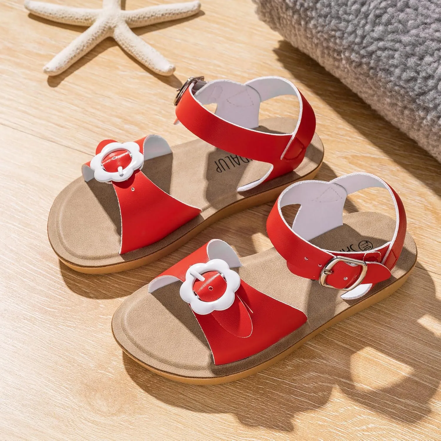 SANDALUP Summer Sandals w Double Buckle for Toddler Girls/Boys