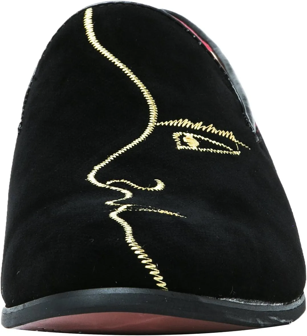 Santimon Mens Slip-On Loafers Business Dress Tuxedo Leather Lined Slippers Driving Moccasins Lightweight Embroidery Suede Luxury Formal Casual Suit Shoes