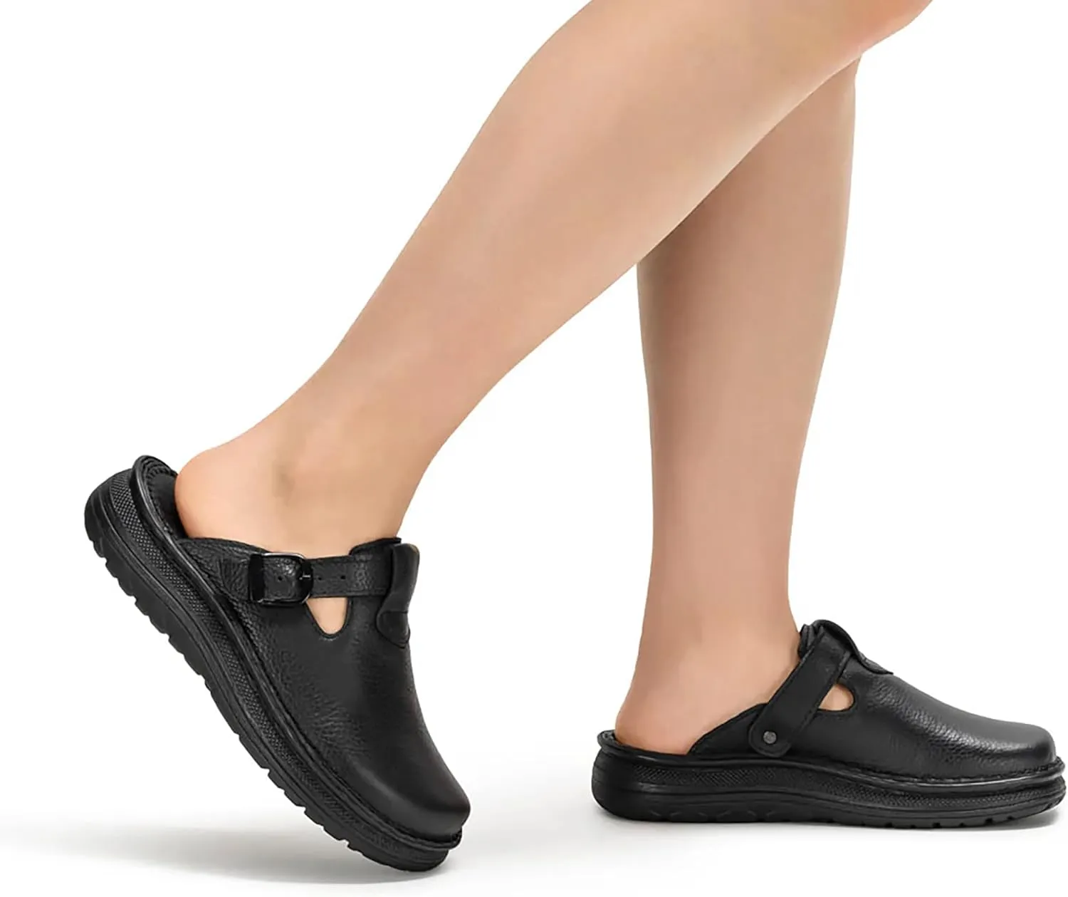 Sawyer - Leather Clog-Toe Sandal - Womens Sandals