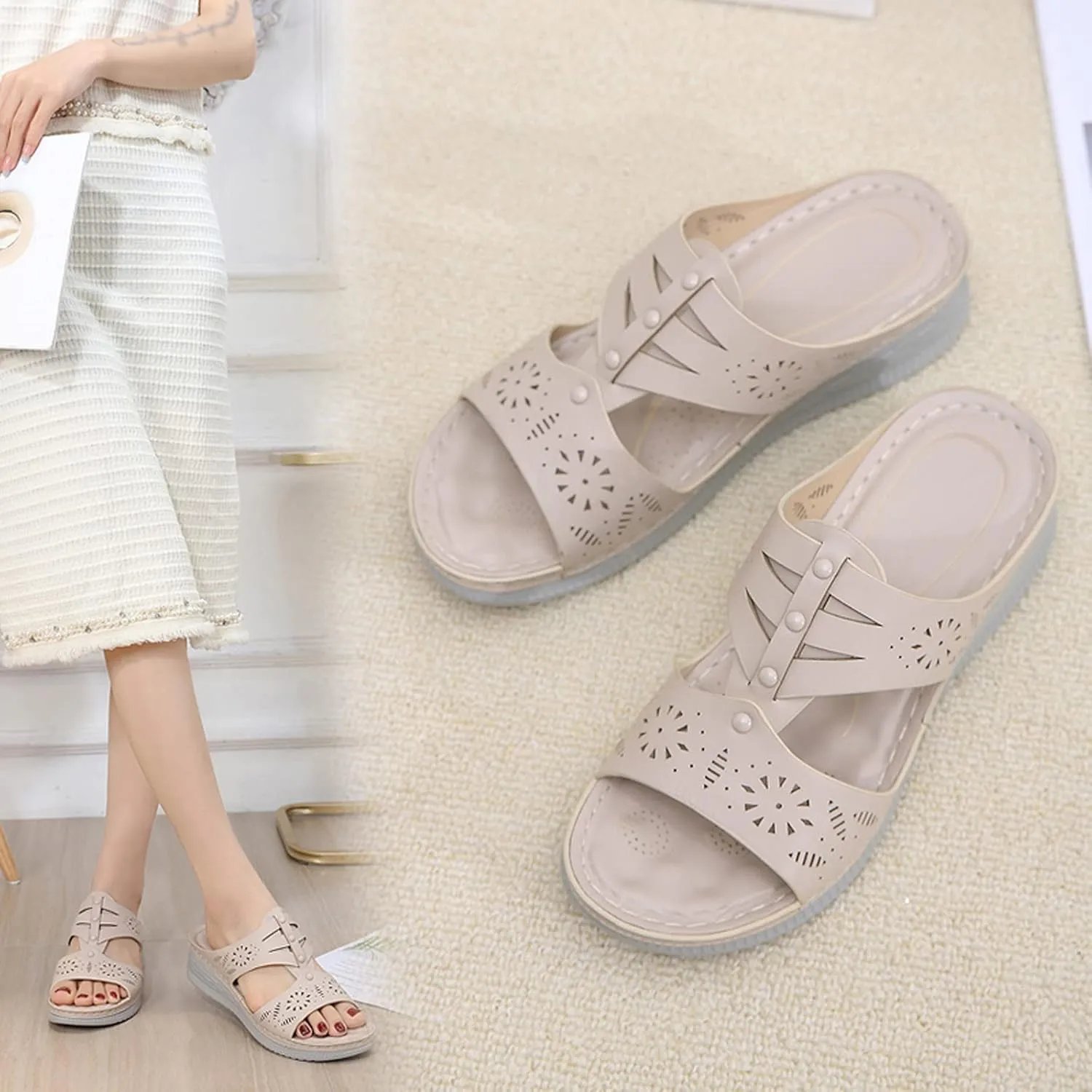 SBGMoSJ Diabetic Shoes for Women Most Comfortable Walking Sandals Men's Brown Dressy Sandals Women Best Flip Flops for Walking All Day Women Orthopedic Walking Shoes Slip On Tie Up Sandals