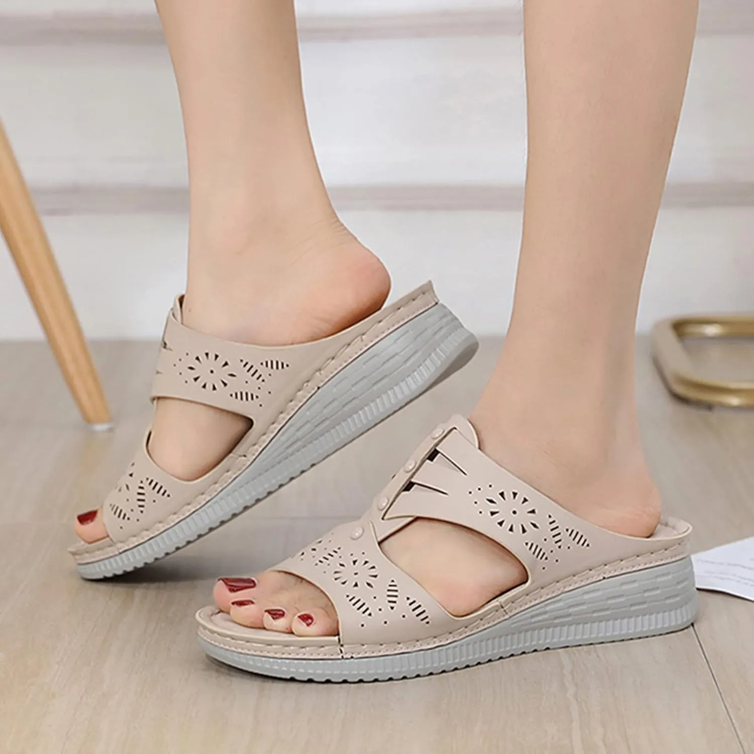 SBGMoSJ Diabetic Shoes for Women Most Comfortable Walking Sandals Men's Brown Dressy Sandals Women Best Flip Flops for Walking All Day Women Orthopedic Walking Shoes Slip On Tie Up Sandals
