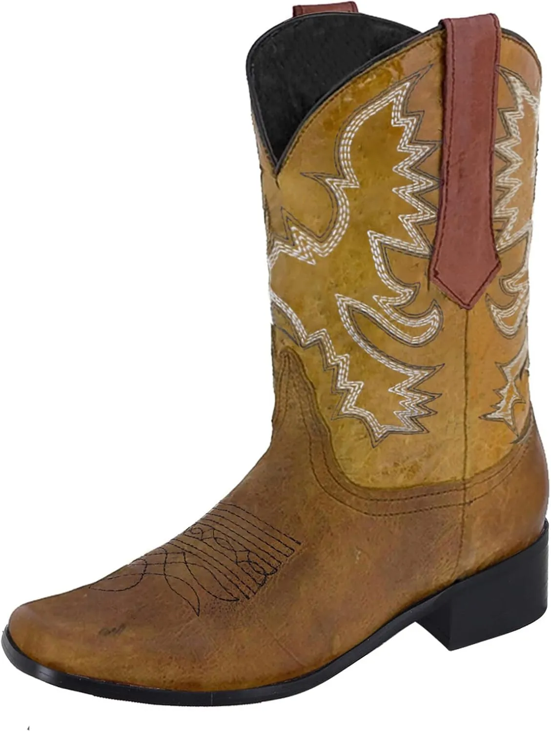 SBGMoSJ Fall Boots 2023 Trendy Black Cowboy Boots Wide Woman Black Western Boots for Woman Black and Brown Ankle Cowboy Boots for Women Women's Mid Calf Boots No Heel
