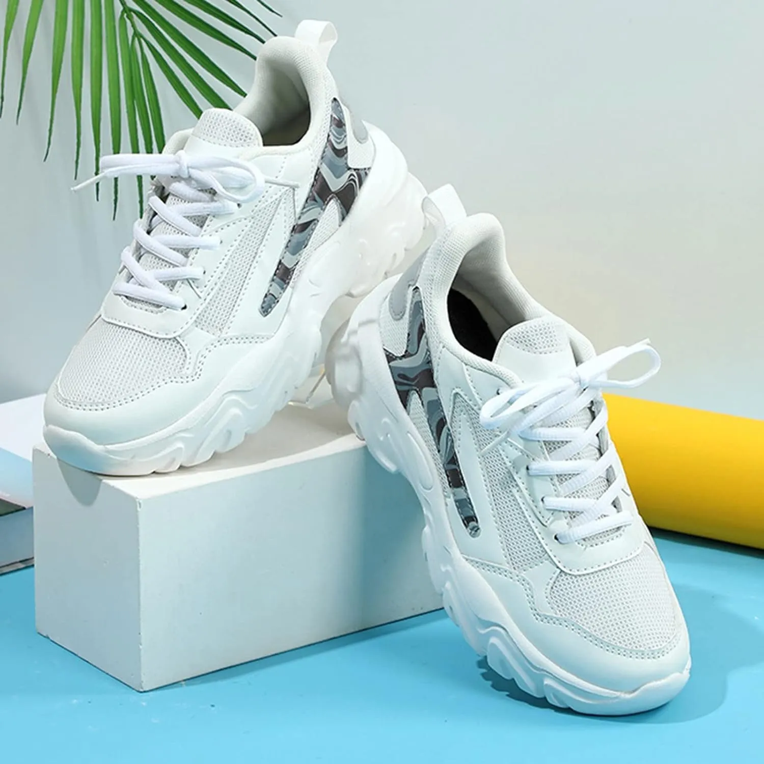 SBGMoSJ Sneakers for Women Comfy Walking Shoes for Women Wide Width Black Shoes Women Casual Walking Shoes Women Wide 9.5 Zapatos Negros para Mujer