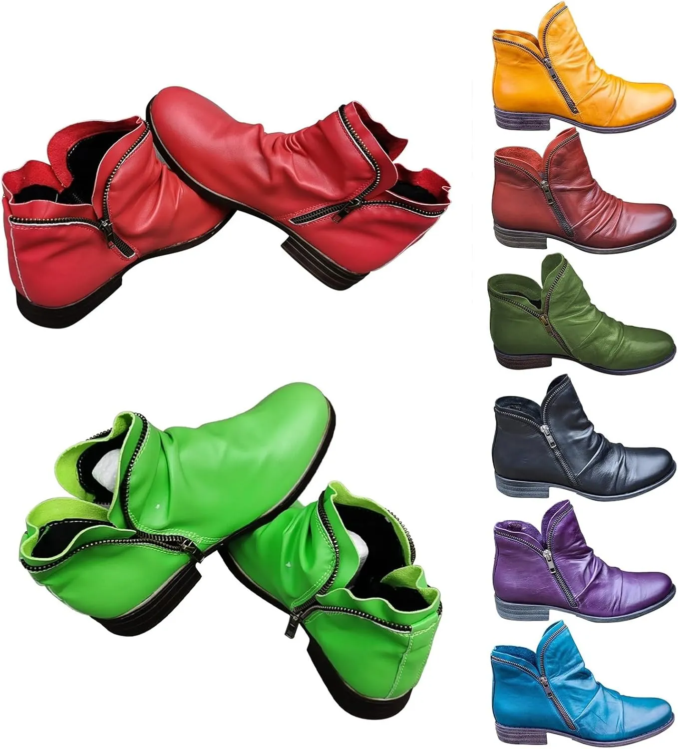 SBGMoSJ Womens Fall Booties And Ankle Boots Wedges Ladies Booties Ankle Boots with Low Heel Booties for Women Wide Toe Box Women Shoes Brown Short Boots Red Booties Women Ankle Boots Kitten Heel