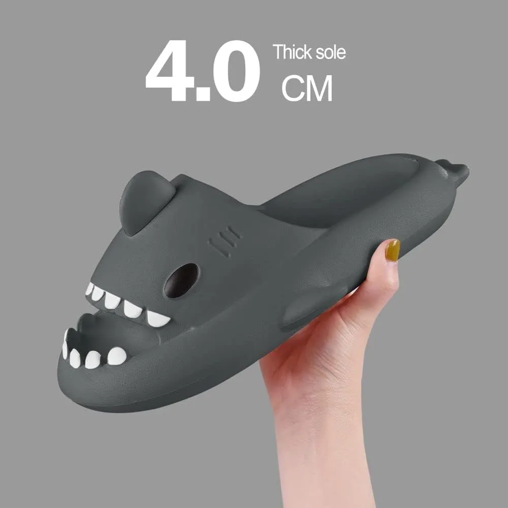 Shark Slippers Shark Slides Shark Style Anti-Slip Open-Toed Slippers Casual Beach Foam Shoes for Women and Men