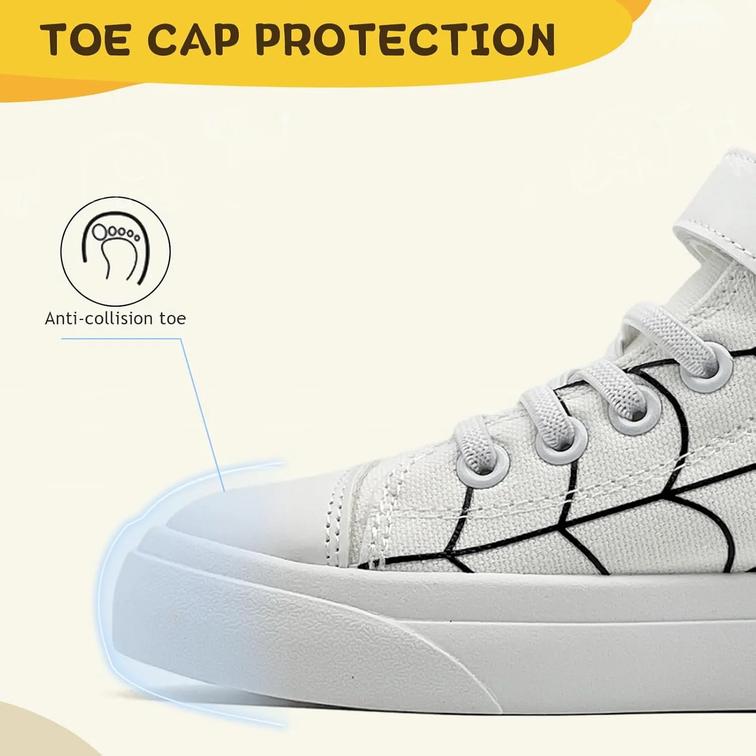 Sharllen Kid Canvas High Top Spider Sneakers Classic Adjustable Strap Lace up Shoes for Boys Girls Casual Tennis Kids Athletic Basketball Running Walking Shoes