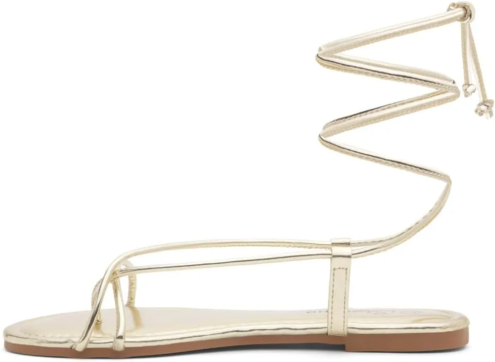 Shoe Land Women’s Flat Sandals – Comfortable Lace-Up Gladiator Sandals with Adjustable Ankle Wrap | Strappy Crisscross Open Toe Tie-Up Shoes for Summer, Beach & Travel