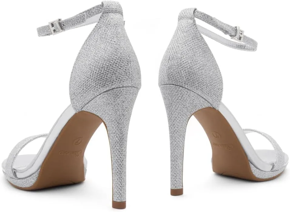 Shoe Land Women’s High Heels – Open Toe Stiletto Heels with Adjustable Ankle Strap | Dressy Sexy Strappy Heeled Sandals for Wedding, Prom, Party & Evening Wear