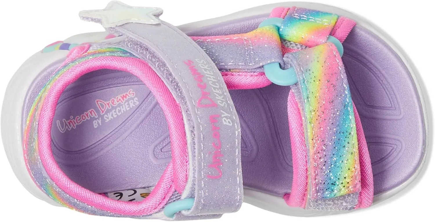 SKECHERS Girl's Unicorn Sandal-Dream Sneaker