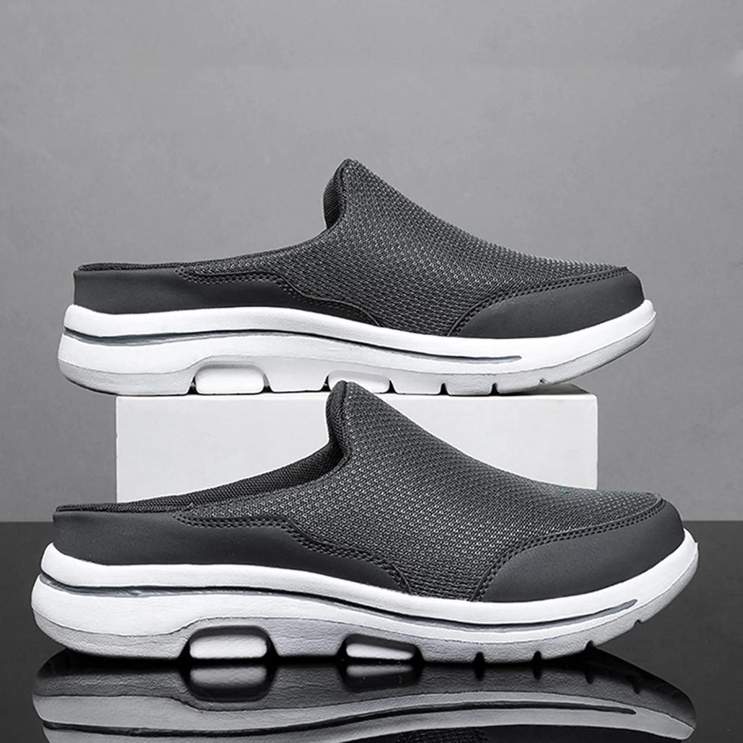 Slip On Mules & Clogs for Womens Mens Lightweight Breathable Mesh Slippers Slip-On Orthopedic Shoes Closed Toe Slides