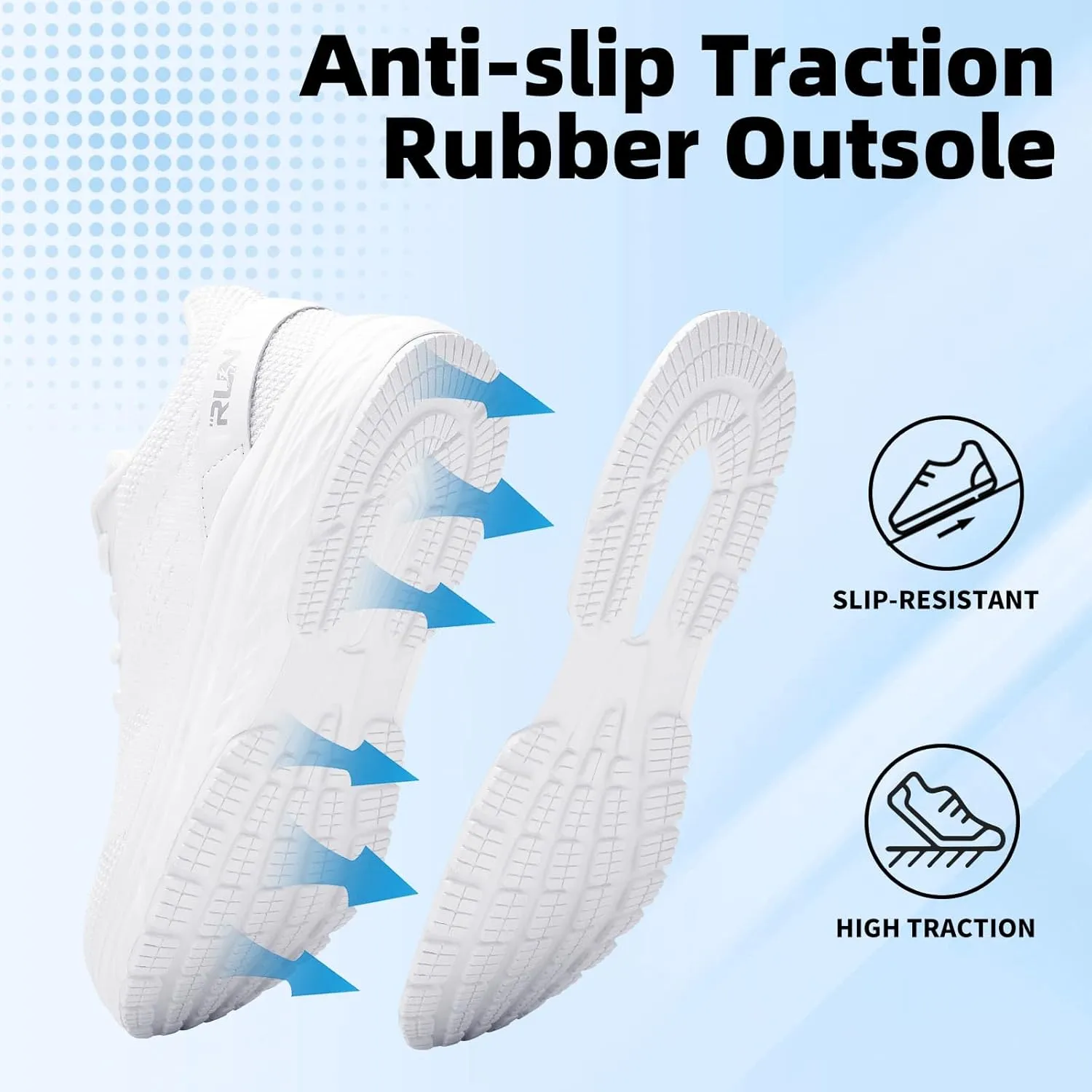 Slow Man Wide Toe Box Shoes for Men - Cushioned Road Running Shoe Non Slip Mens Walking Sneakers for Wide Feet Comfortable Athletic Gym Workout Sneaker