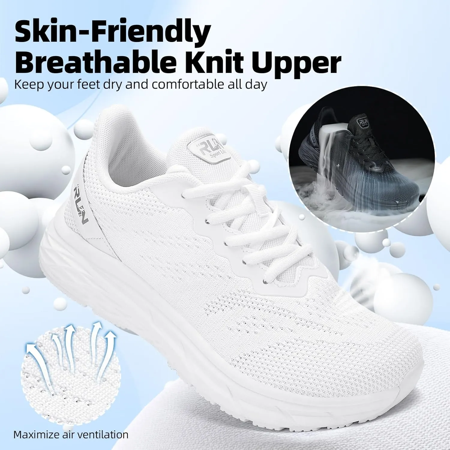 Slow Man Wide Toe Box Shoes for Men - Cushioned Road Running Shoe Non Slip Mens Walking Sneakers for Wide Feet Comfortable Athletic Gym Workout Sneaker