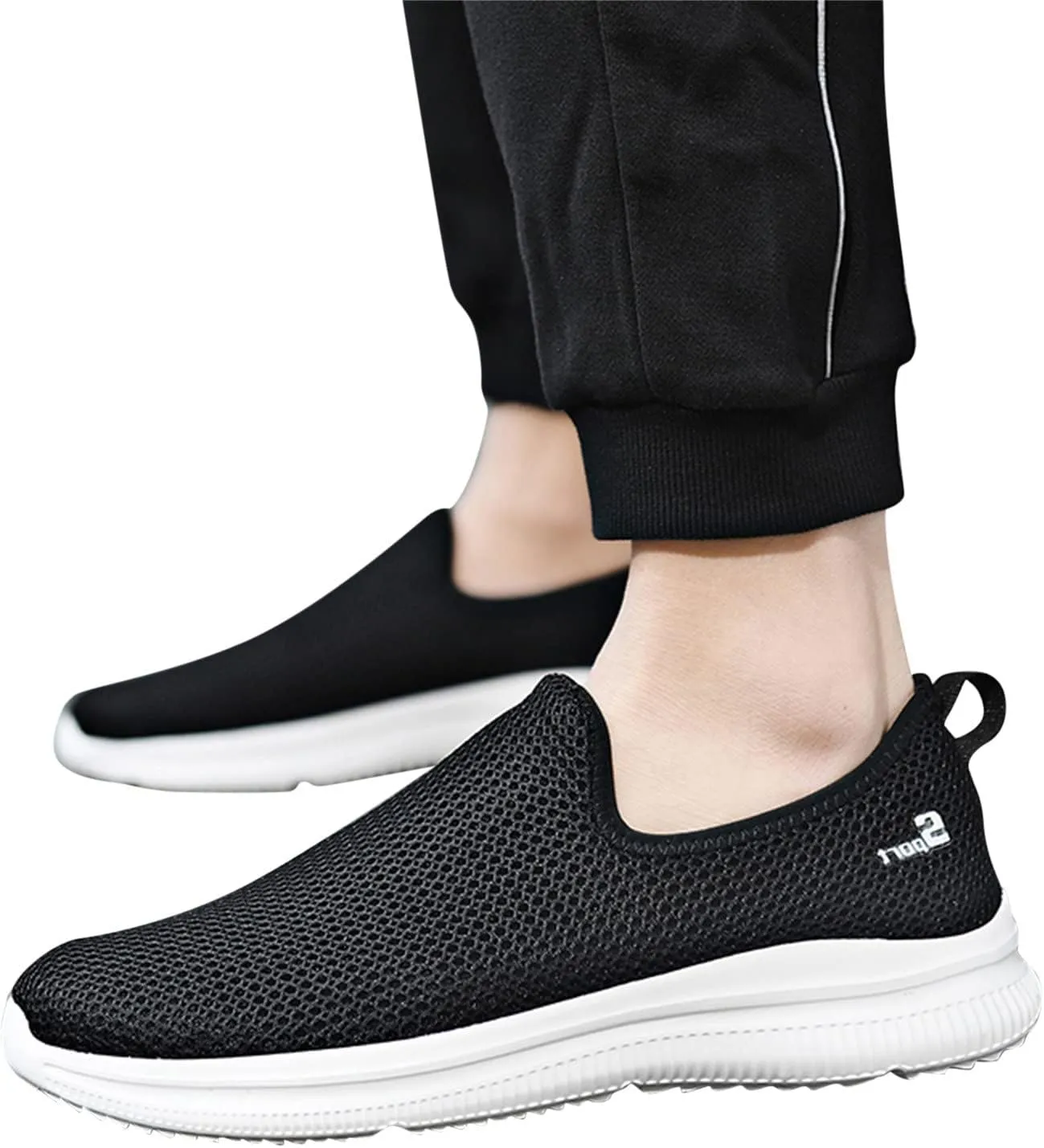 Sneakers for Women Walking Shoes Non Slip Lightweight Slip On Shoes Women Casual Shoes Dressy Casual White Platform Sneakers Slip On Tennis Shoe White Loafers