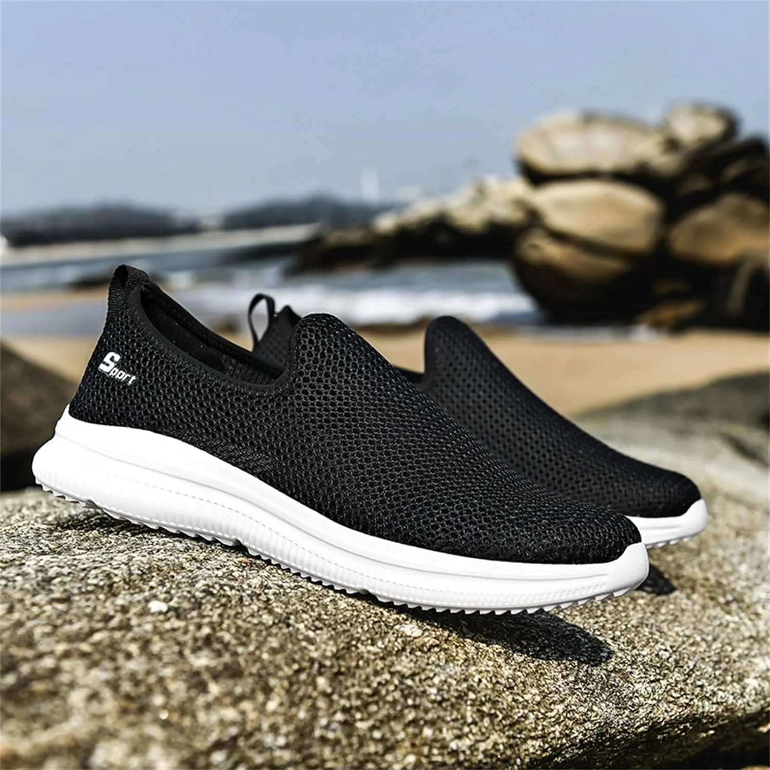 Sneakers for Women Walking Shoes Non Slip Lightweight Slip On Shoes Women Casual Shoes Dressy Casual White Platform Sneakers Slip On Tennis Shoe White Loafers