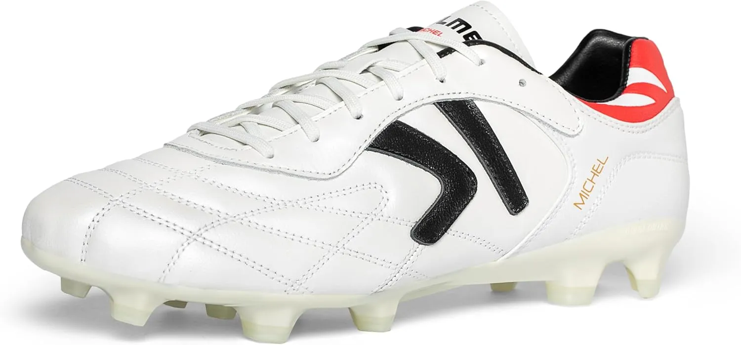 Soccer Cleats Leather Men's FG/MG Football Shoes,Pro Calfskin Leather Soccer Shoes,Outdoor Football Cleats Unisex Adult Sizes,Snug Fit