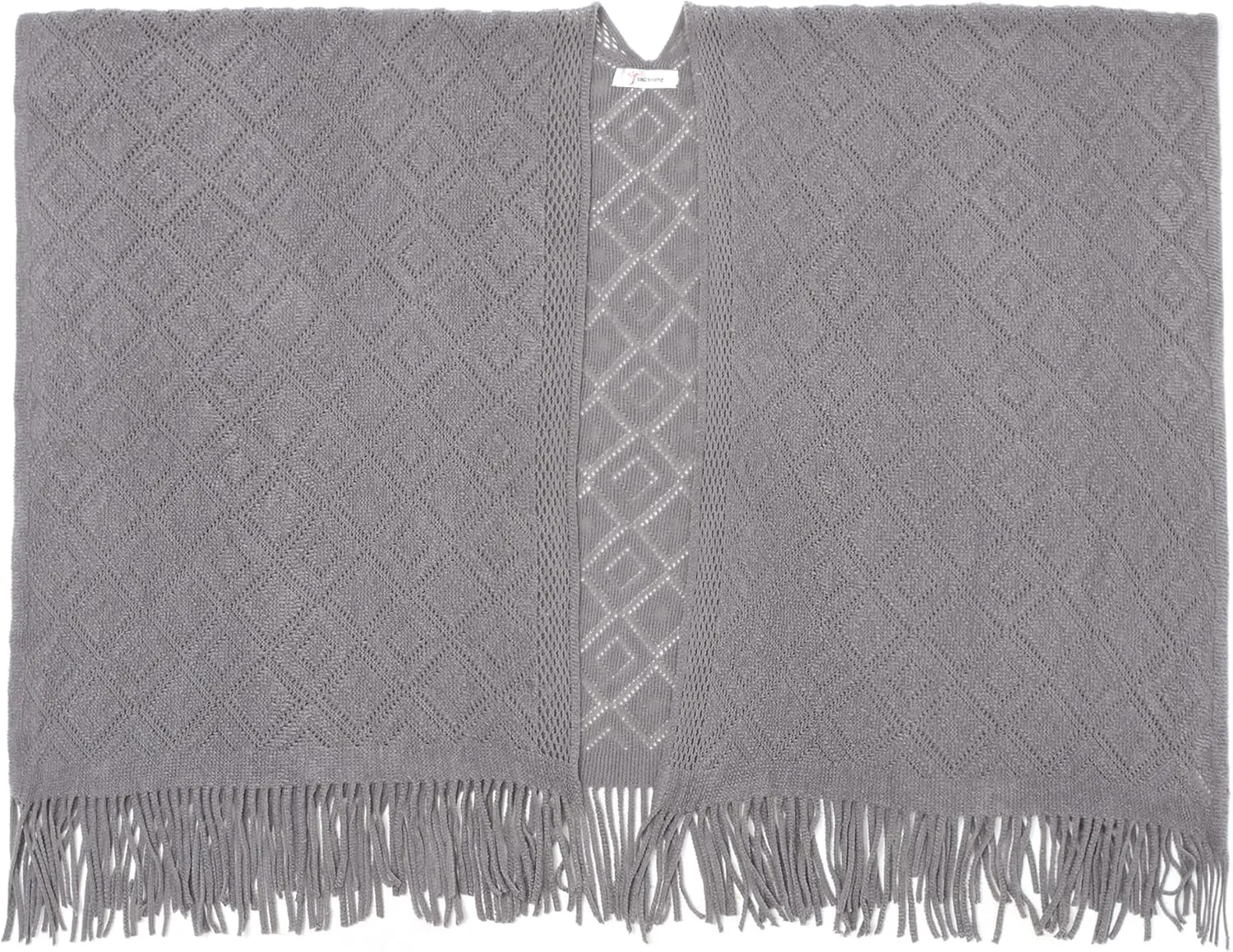 Soul Young Knit Shawl Wrap for Women Ladies Fringe Poncho Blanket Cardigan Cape