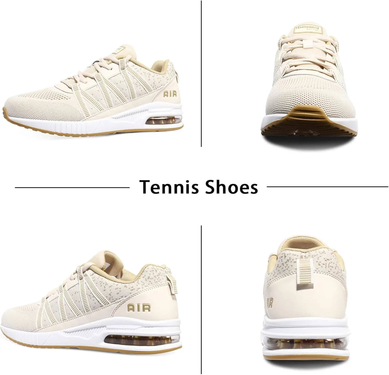 Soulsfeng Womens Air Cushion Running Shoes Lightweight Breathable Workout Tennis Walking Sneakers US 3.5-11.5