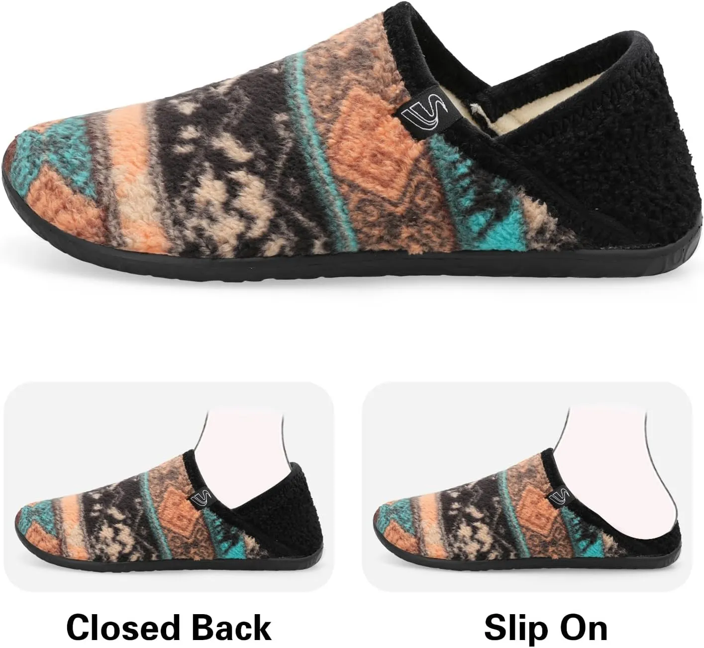 Spesoul Fuzzy House Slippers for Women Men Indoor Closed Back Lightweight Cozy Faux Furry Lining Barefoot House Shoes Slipper Socks for Bedroom Home Office Yoga Outdoor Walking Shoes