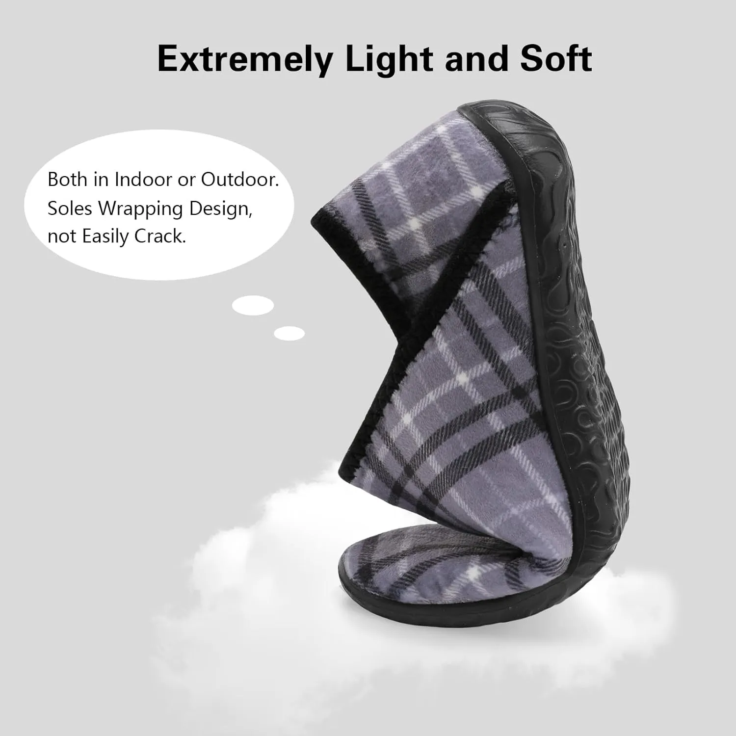 Spesoul Fuzzy House Slippers for Women Men Indoor Closed Back Lightweight Cozy Faux Furry Lining Barefoot House Shoes Slipper Socks for Bedroom Home Office Yoga Outdoor Walking Shoes