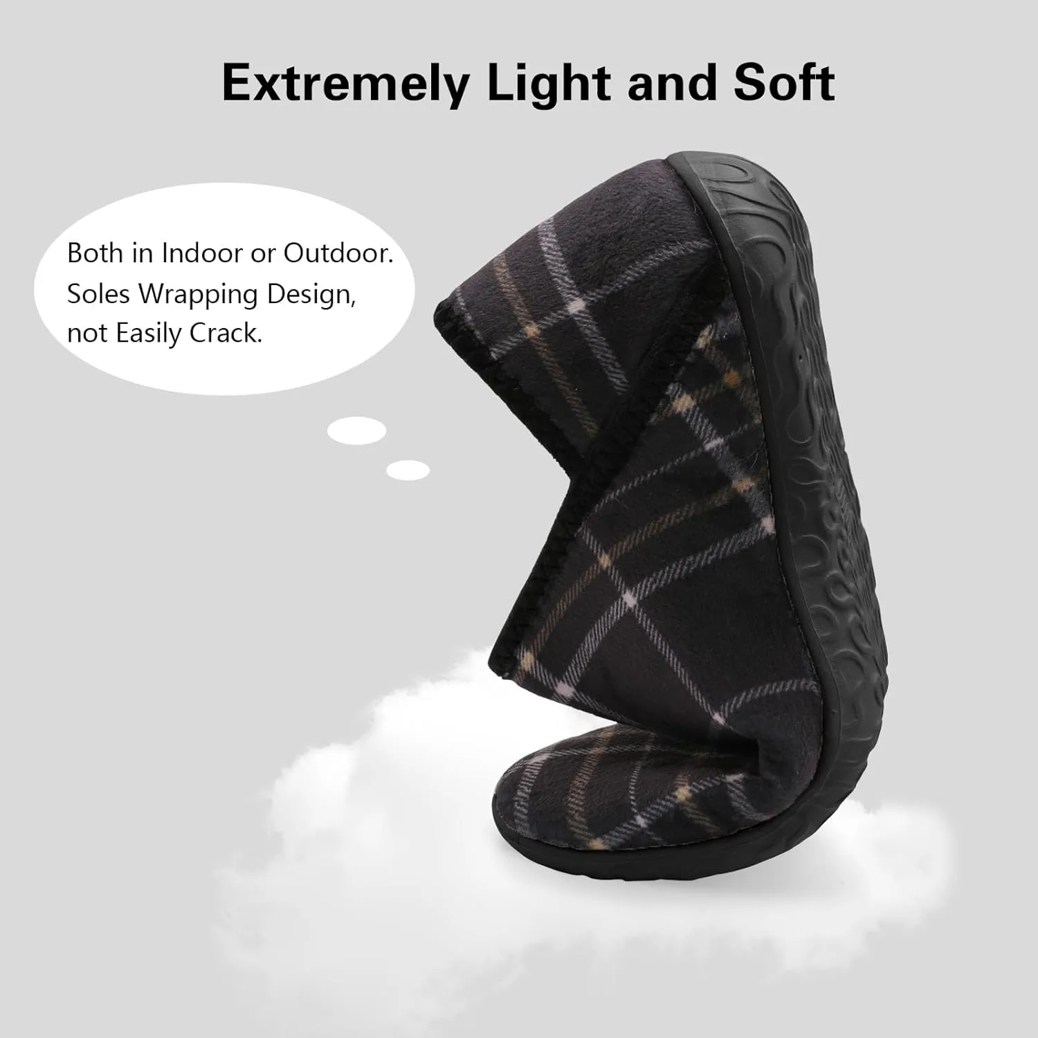 Spesoul Fuzzy House Slippers for Women Men Indoor Closed Back Lightweight Cozy Faux Furry Lining Barefoot House Shoes Slipper Socks for Bedroom Home Office Yoga Outdoor Walking Shoes