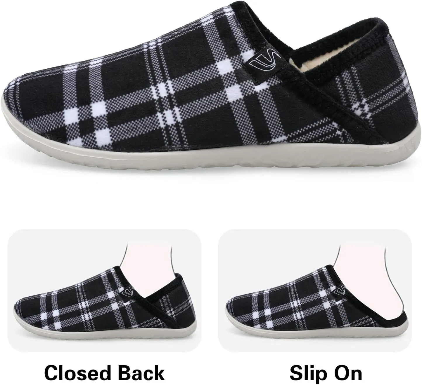 Spesoul Fuzzy House Slippers for Women Men Indoor Closed Back Lightweight Cozy Faux Furry Lining Barefoot House Shoes Slipper Socks for Bedroom Home Office Yoga Outdoor Walking Shoes