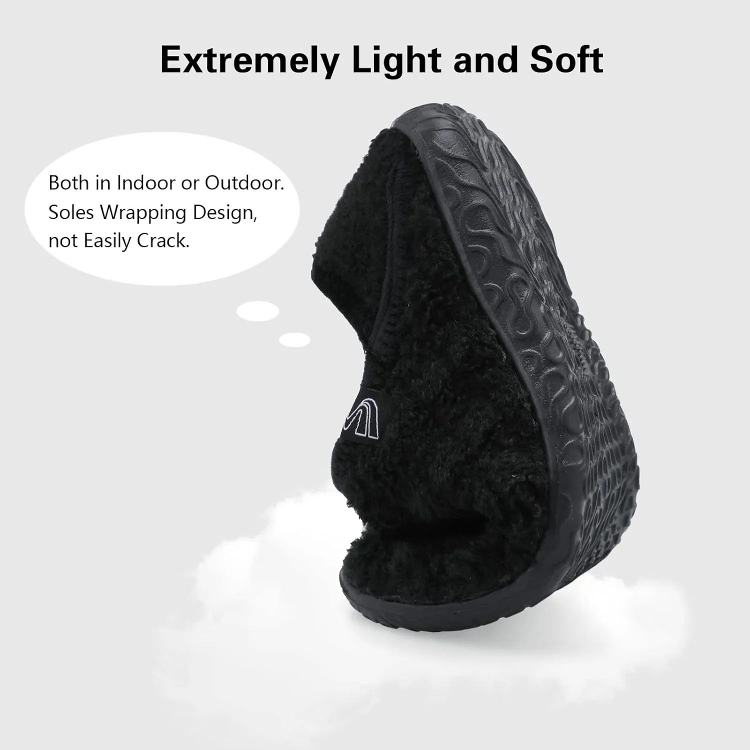 Spesoul Fuzzy House Slippers for Women Men Indoor Closed Back Lightweight Cozy Faux Furry Lining Barefoot House Shoes Slipper Socks for Bedroom Home Office Yoga Outdoor Walking Shoes