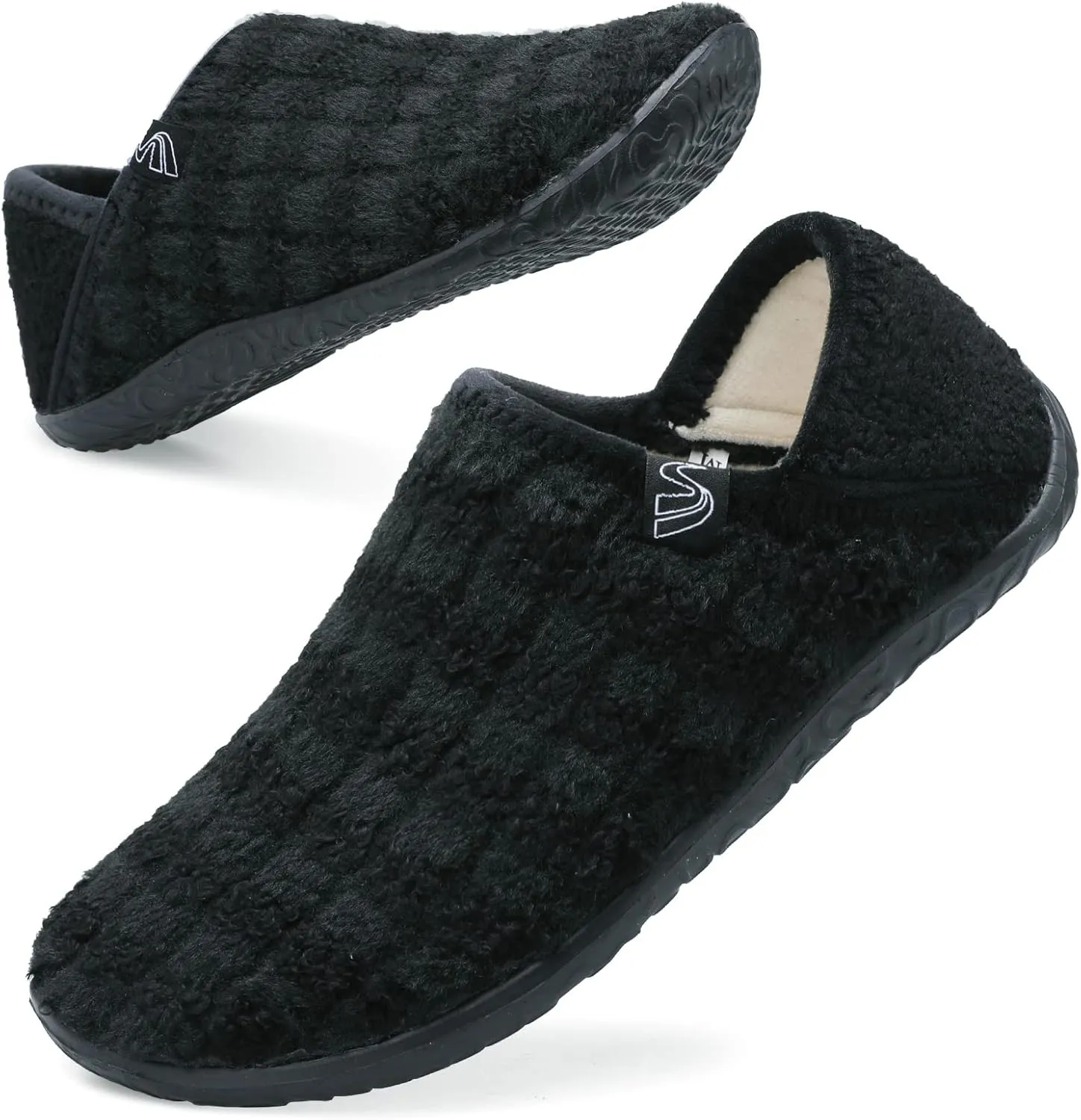 Spesoul Fuzzy House Slippers for Women Men Indoor Closed Back Lightweight Cozy Faux Furry Lining Barefoot House Shoes Slipper Socks for Bedroom Home Office Yoga Outdoor Walking Shoes