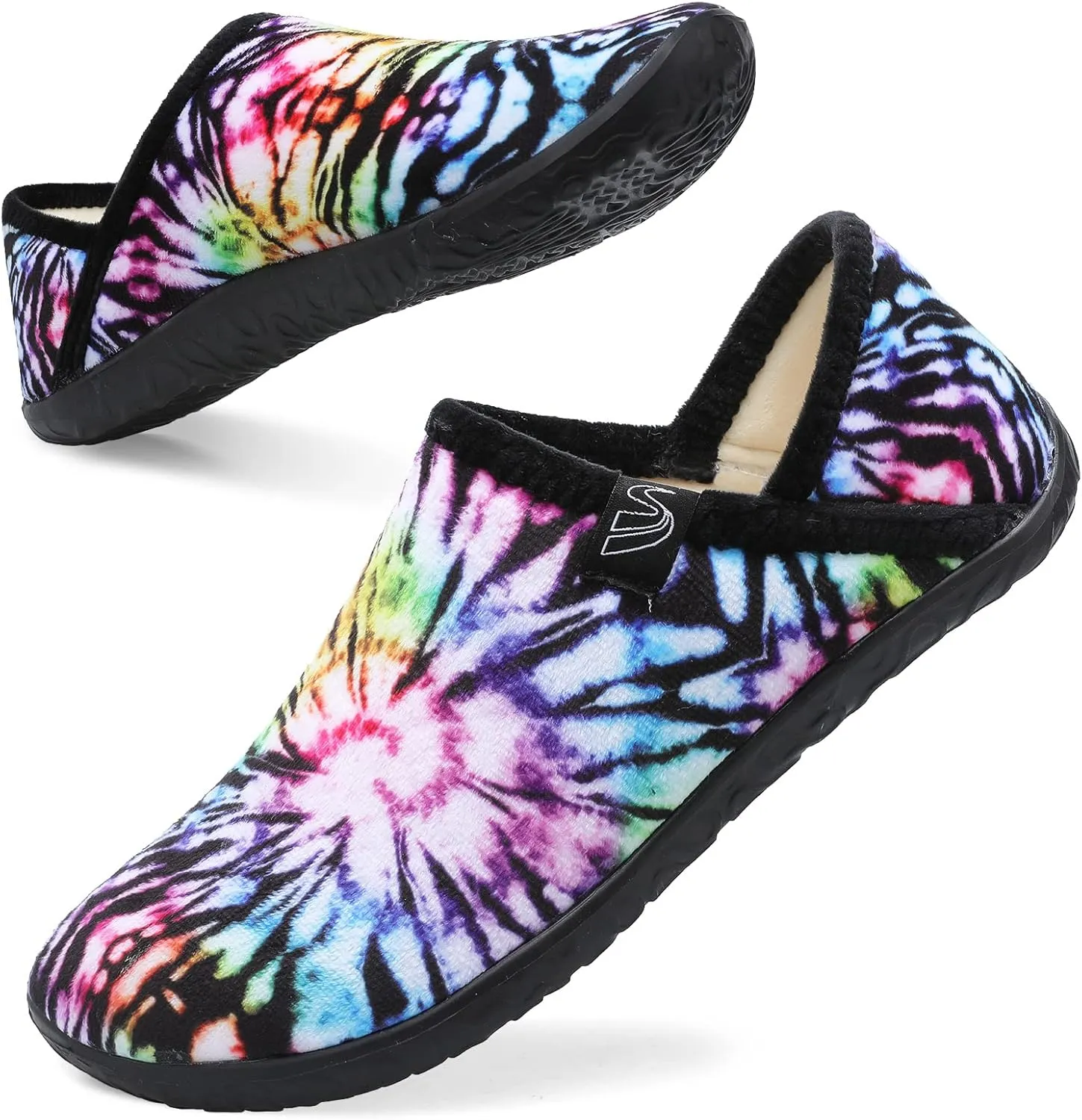 Spesoul Fuzzy House Slippers for Women Men Indoor Closed Back Lightweight Cozy Faux Furry Lining Barefoot House Shoes Slipper Socks for Bedroom Home Office Yoga Outdoor Walking Shoes