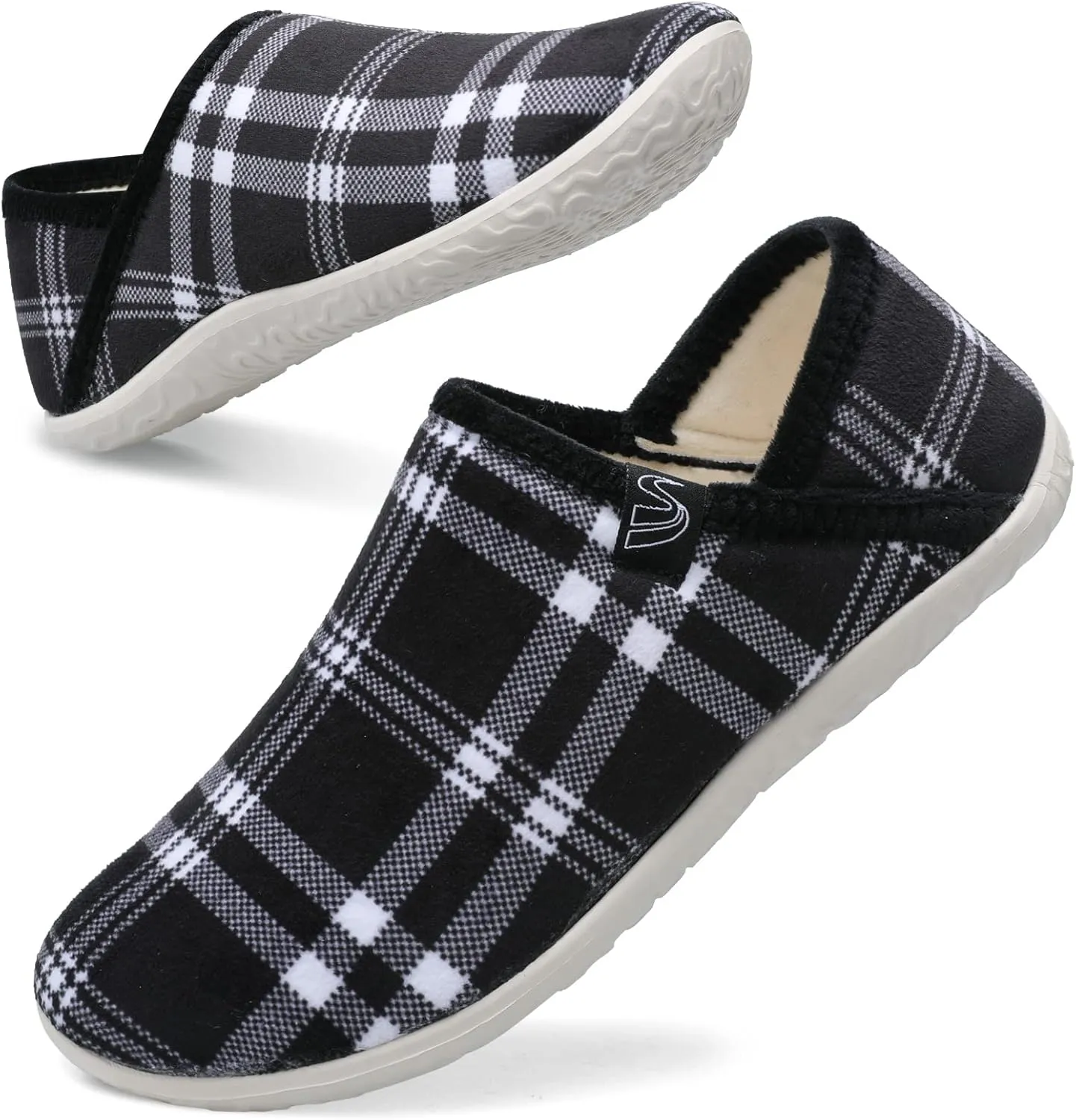 Spesoul Fuzzy House Slippers for Women Men Indoor Closed Back Lightweight Cozy Faux Furry Lining Barefoot House Shoes Slipper Socks for Bedroom Home Office Yoga Outdoor Walking Shoes